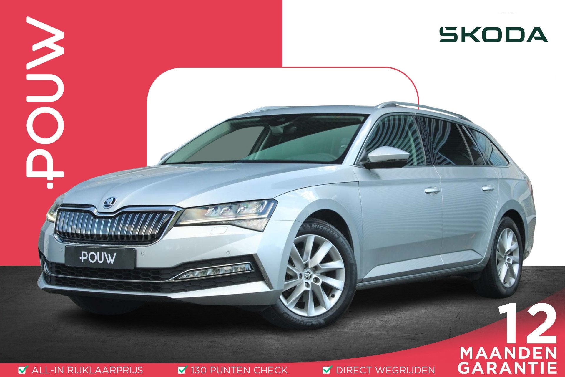 Skoda Superb Combi 1.4 TSI 218pk DSG iV Business Edition Plu, Auto's, 12 maanden, Stof, Gebruikt, 4 cilinders