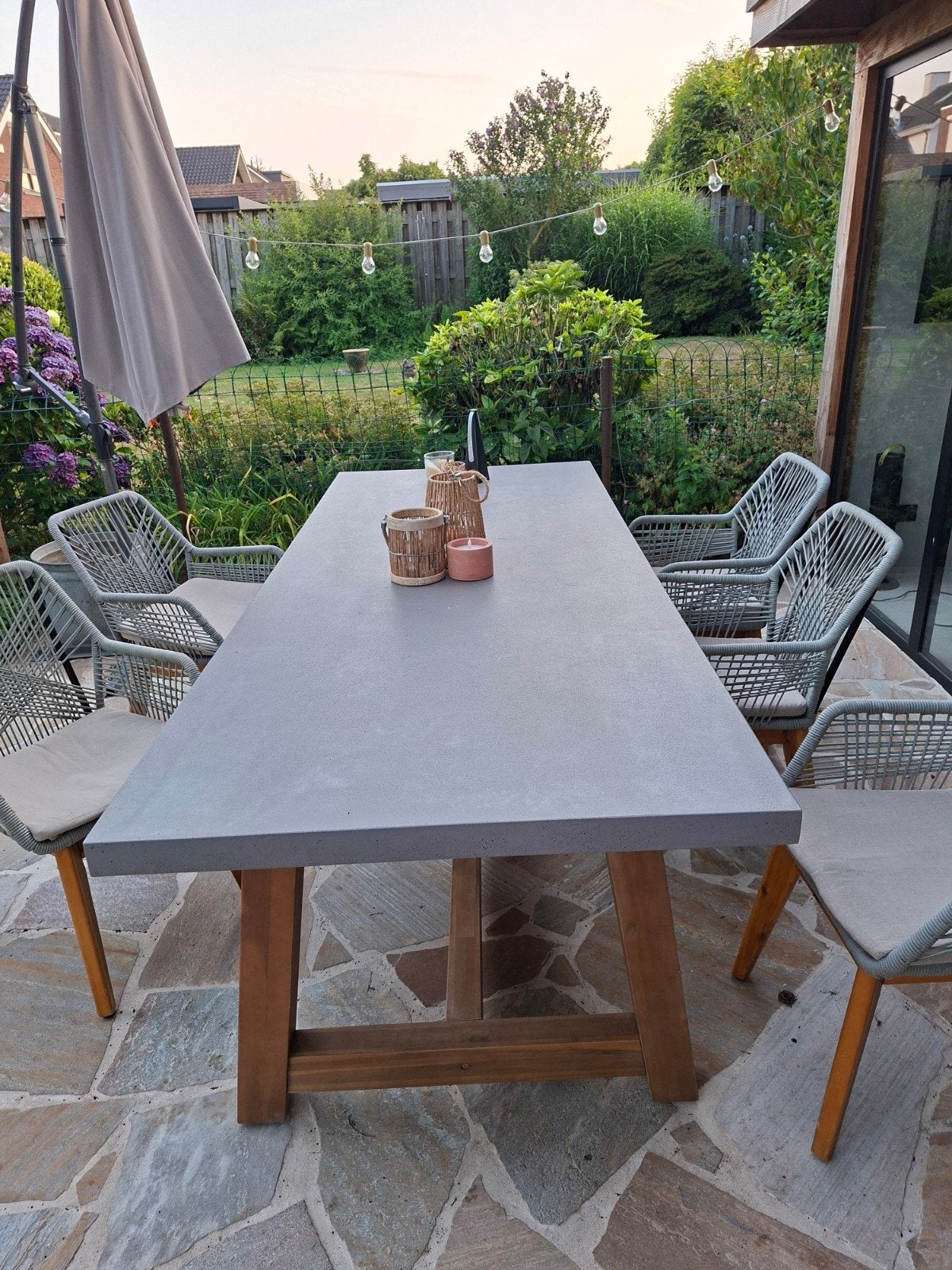 Veltis Betonlook Dining Tuintafel 250x100cm, Ophalen