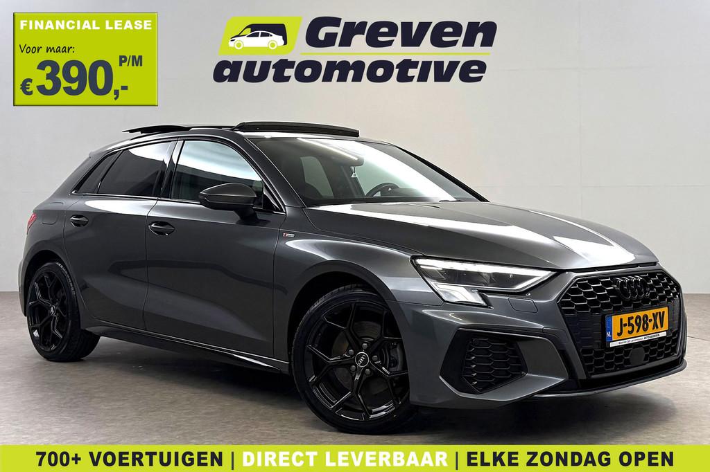 Audi A3 S-line Black optic | Pano | Virtual | Carplay | Crui, Gebruikt, Euro 6, Parkeersensor, Origineel Nederlands