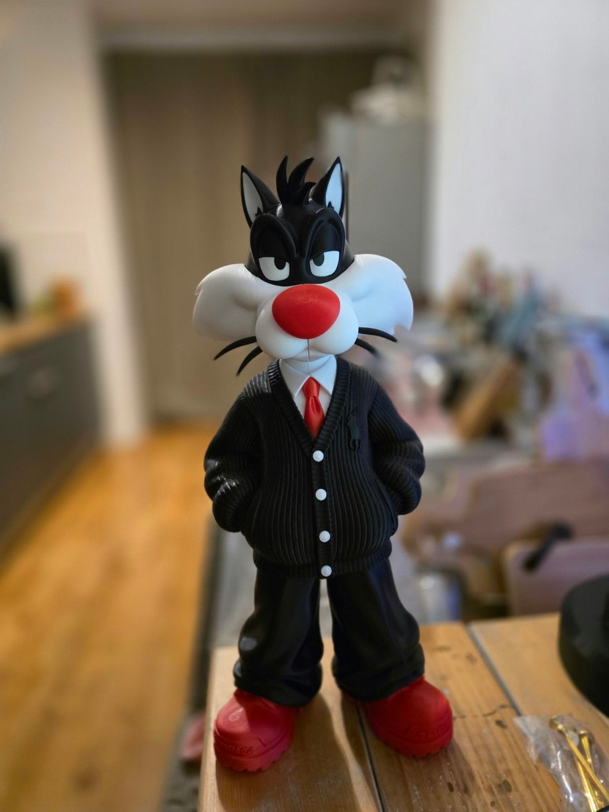3D Geprinte Sylvester de Kat Figuur - 53cm, Ophalen of Verzenden, Nieuw