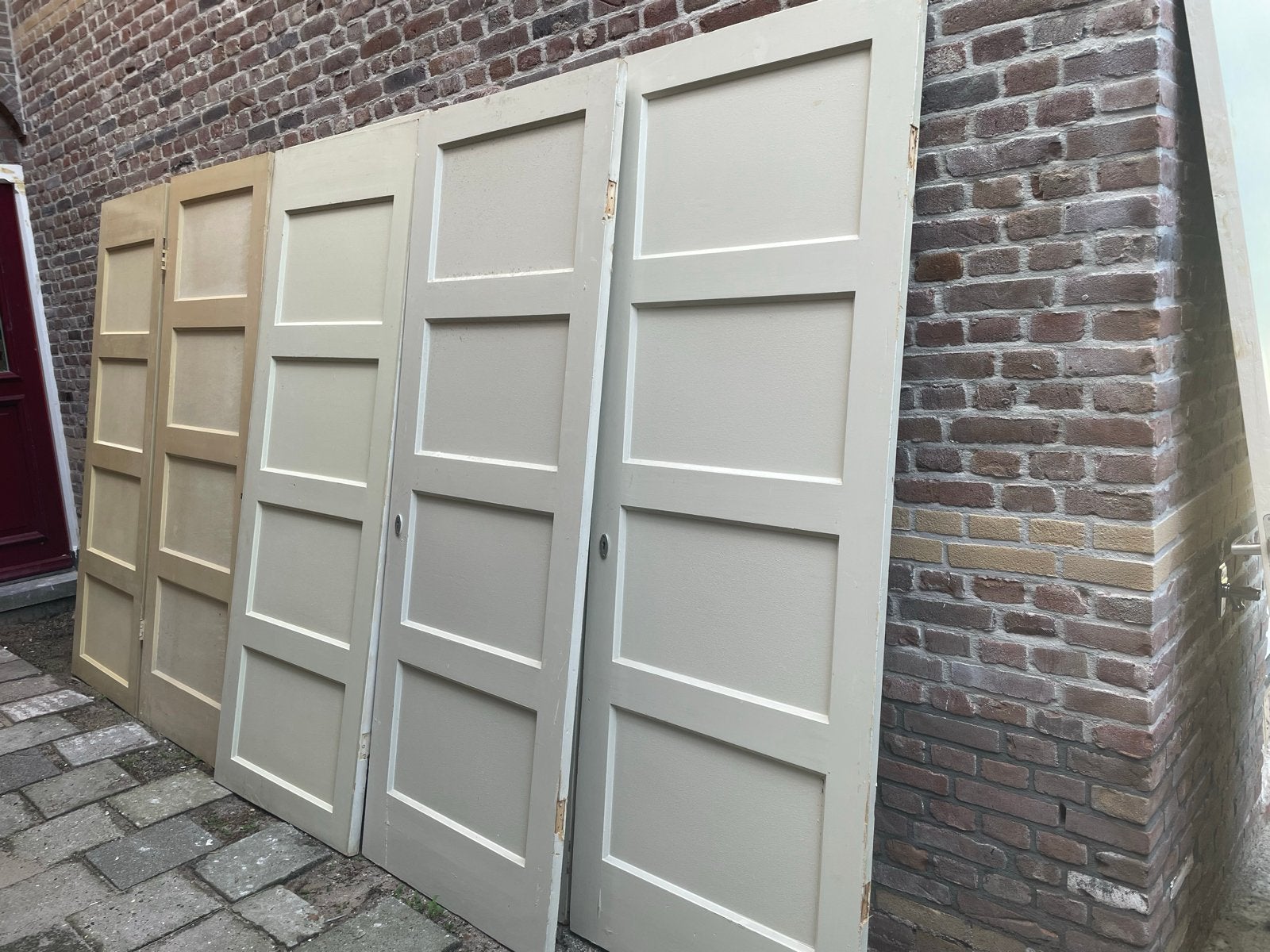 8 deuren Amsterdamse School stijl 87.8 x 210 cm, Doe-het-zelf en Verbouw, Deuren en Horren, Ophalen, Gebruikt, 80 tot 100 cm, Binnendeur