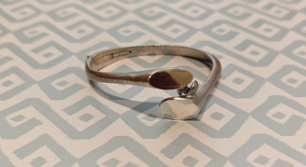 Zilveren vintage O.P. Orlandini scharnier-armband, Ophalen of Verzenden, Gebruikt, Zilver, Zilver