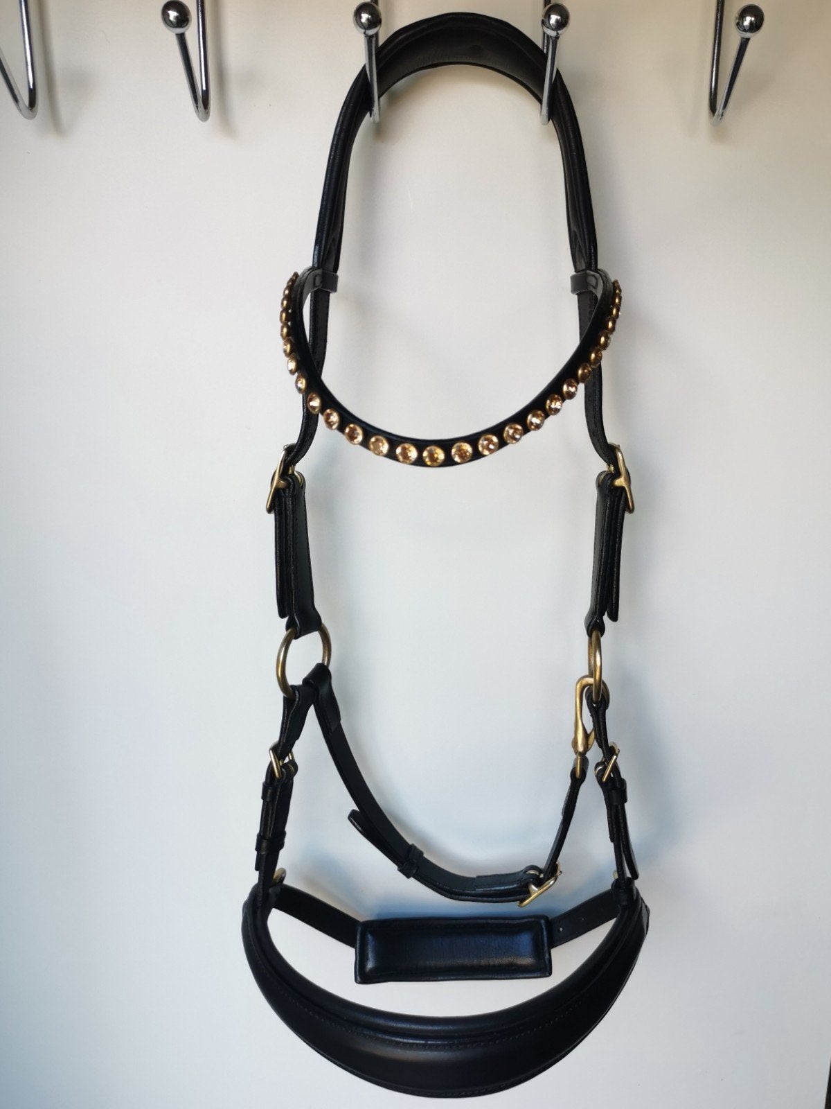 Sidepull hoofdstel Lou Lou maat full, Dieren en Toebehoren, Hoofdstel, Ophalen of Verzenden, Full, Zwart