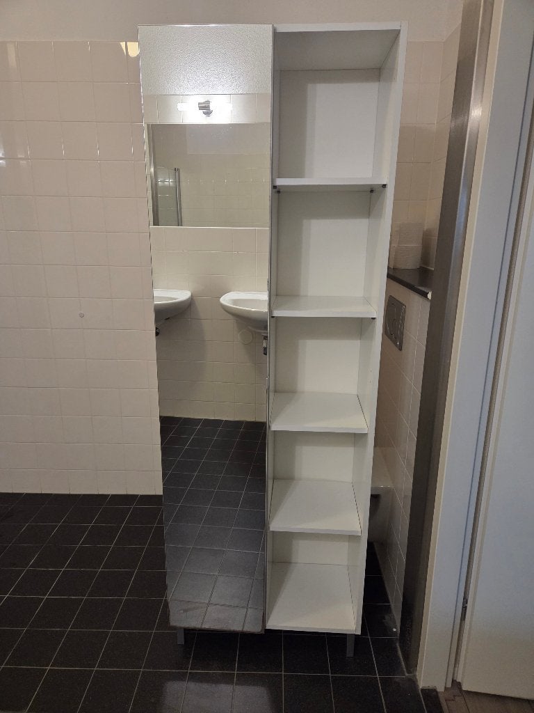 Badkamerkast met spiegel – 182 cm hoog, Ophalen, 50 tot 100 cm, 150 tot 200 cm, 25 tot 50 cm