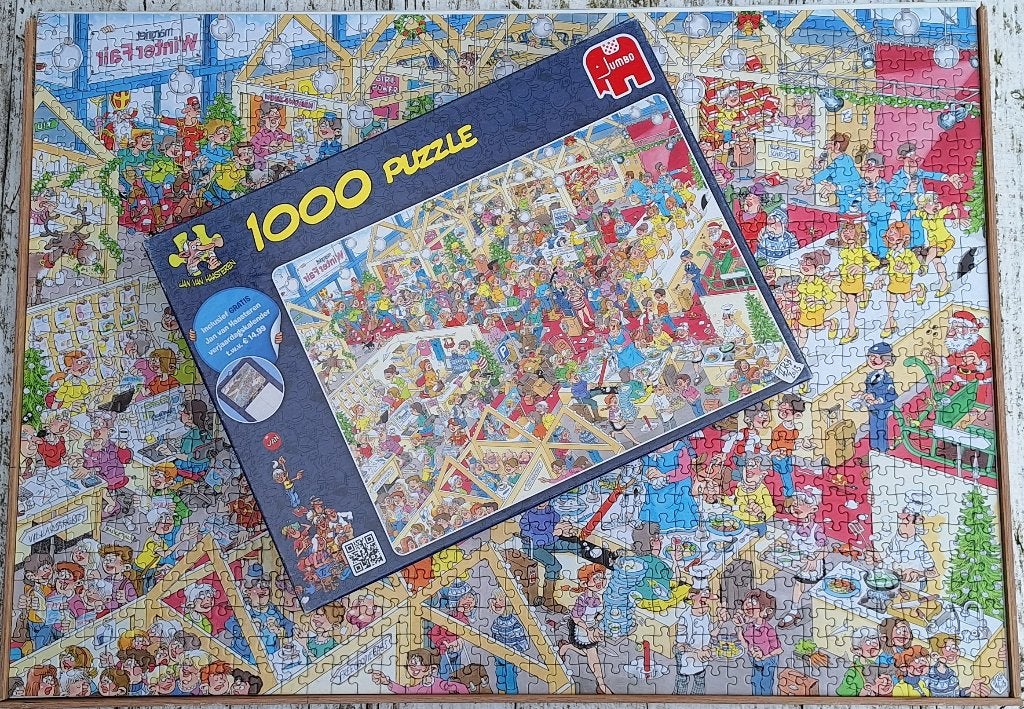 Jan van Haasteren Puzzel 1000 st. Nr 17454 "The winter fair", Ophalen, 500 t/m 1500 stukjes, Zo goed als nieuw, Legpuzzel