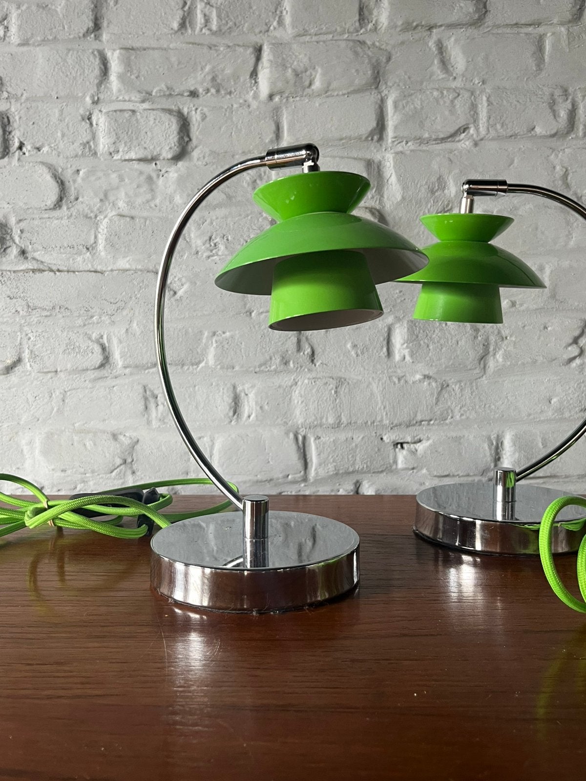 Vintage Deense bureaulamp Halo Design Dallas groen, Ophalen of Verzenden, Groen, A, A
