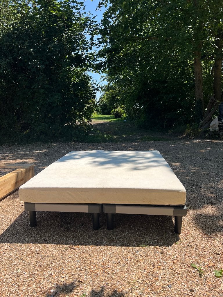 Tempur tweepersoons matras 160x200 en 2 bedbodems, Ophalen, Gebruikt, Tweepersoons, Matras