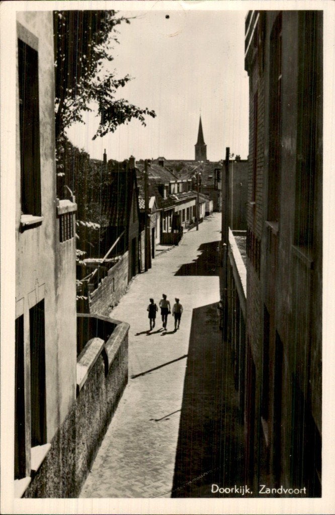 Zandvoort - Doorkijk - Zandvoort, Ophalen of Verzenden, 1940 tot 1960, Gelopen, Noord-Holland