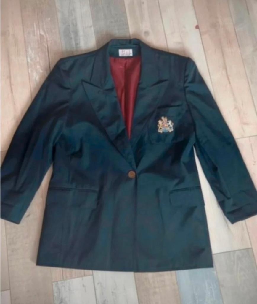 Prachtige 1980's Vintage CM blazer maat 36, Blauw, Ophalen of Verzenden, Zo goed als nieuw, Jasje