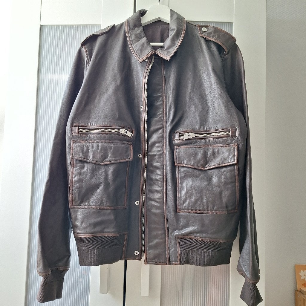 Zadig & Voltaire "aviator" leren jacket, Kleding | Heren, Jassen | Winter, Bruin, Maat 48/50 (M), Ophalen of Verzenden, Zo goed als nieuw