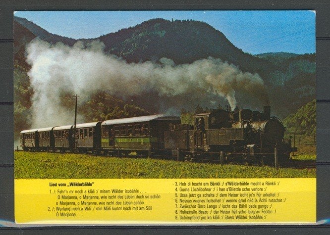 Locomotief Bregenzerwaldbahn Foto-Ansichtkaart  t-185 jdu, Verzamelen, Ophalen of Verzenden, Zo goed als nieuw, Trein, Kaart of Prent