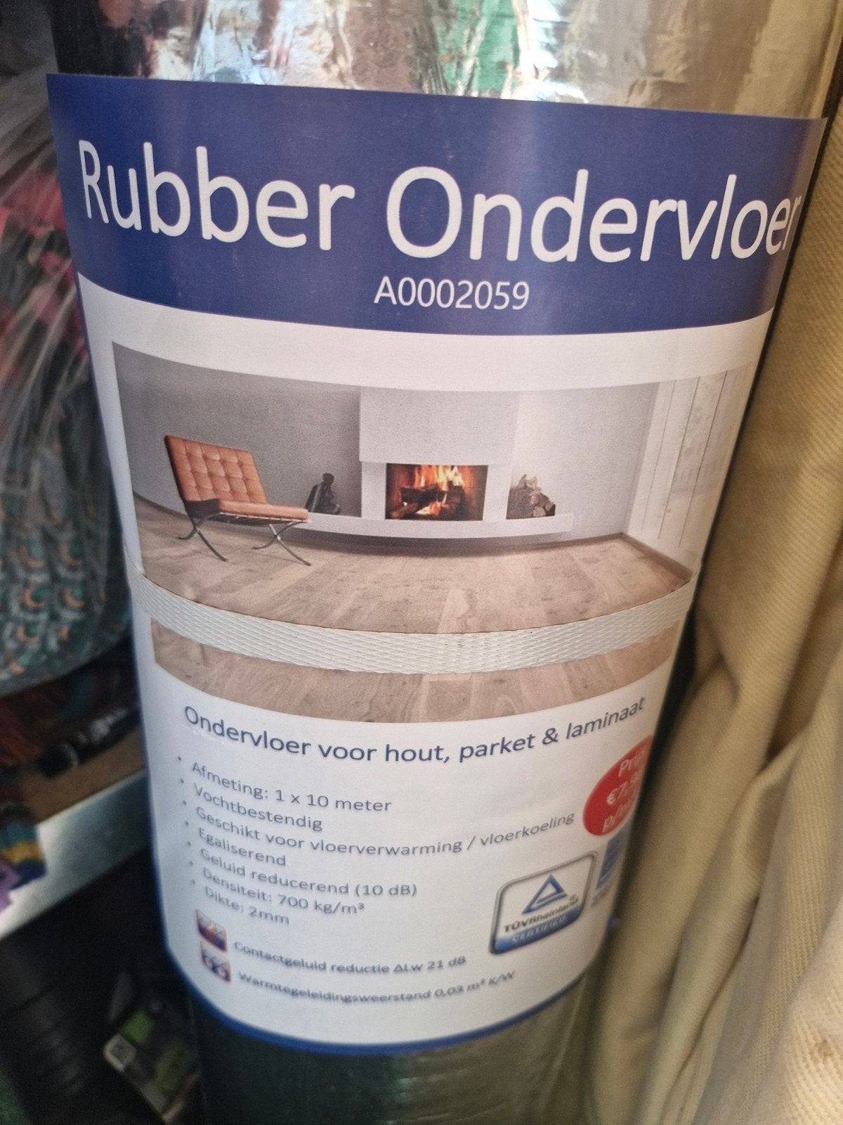 Ondervloer rol voor parket/laminaat op vloerverwarming, Ophalen of Verzenden, Nieuw, Laminaat