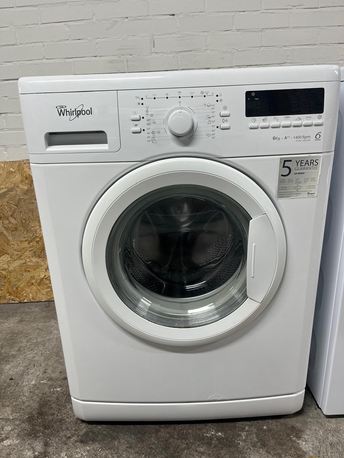 Whirlpool Wasmachine 6kg A+++ 1400, Witgoed en Apparatuur, Ophalen, Gebruikt, Minder dan 85 cm, Energieklasse A of zuiniger