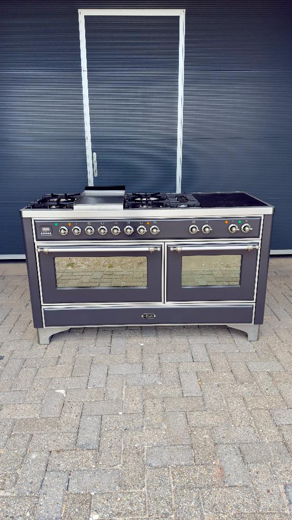Boretti Majestic 150 cm breed, Witgoed en Apparatuur, Fornuizen, Zo goed als nieuw, Vrijstaand, Gas, 4 kookzones, 85 tot 90 cm
