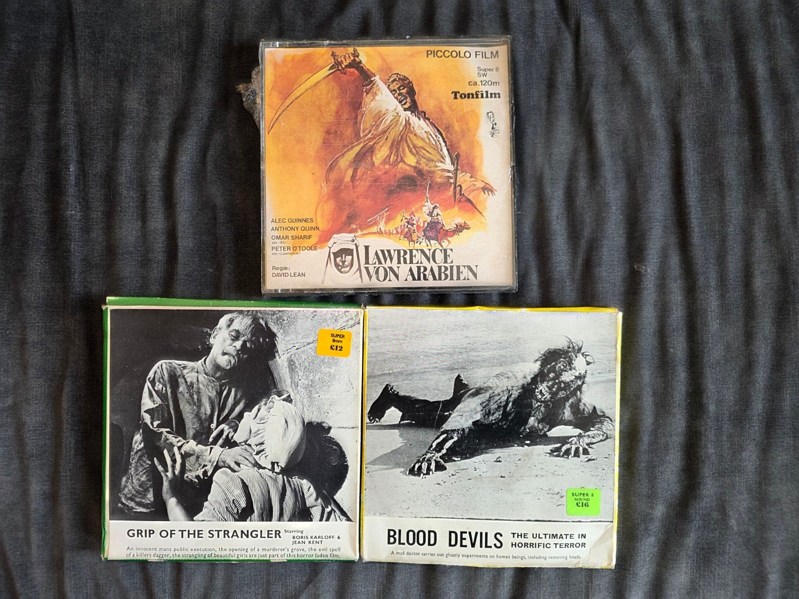 8mm Grip of a strangler, blood devils, Lawrence of Arabia, Ophalen of Verzenden, 8mm film