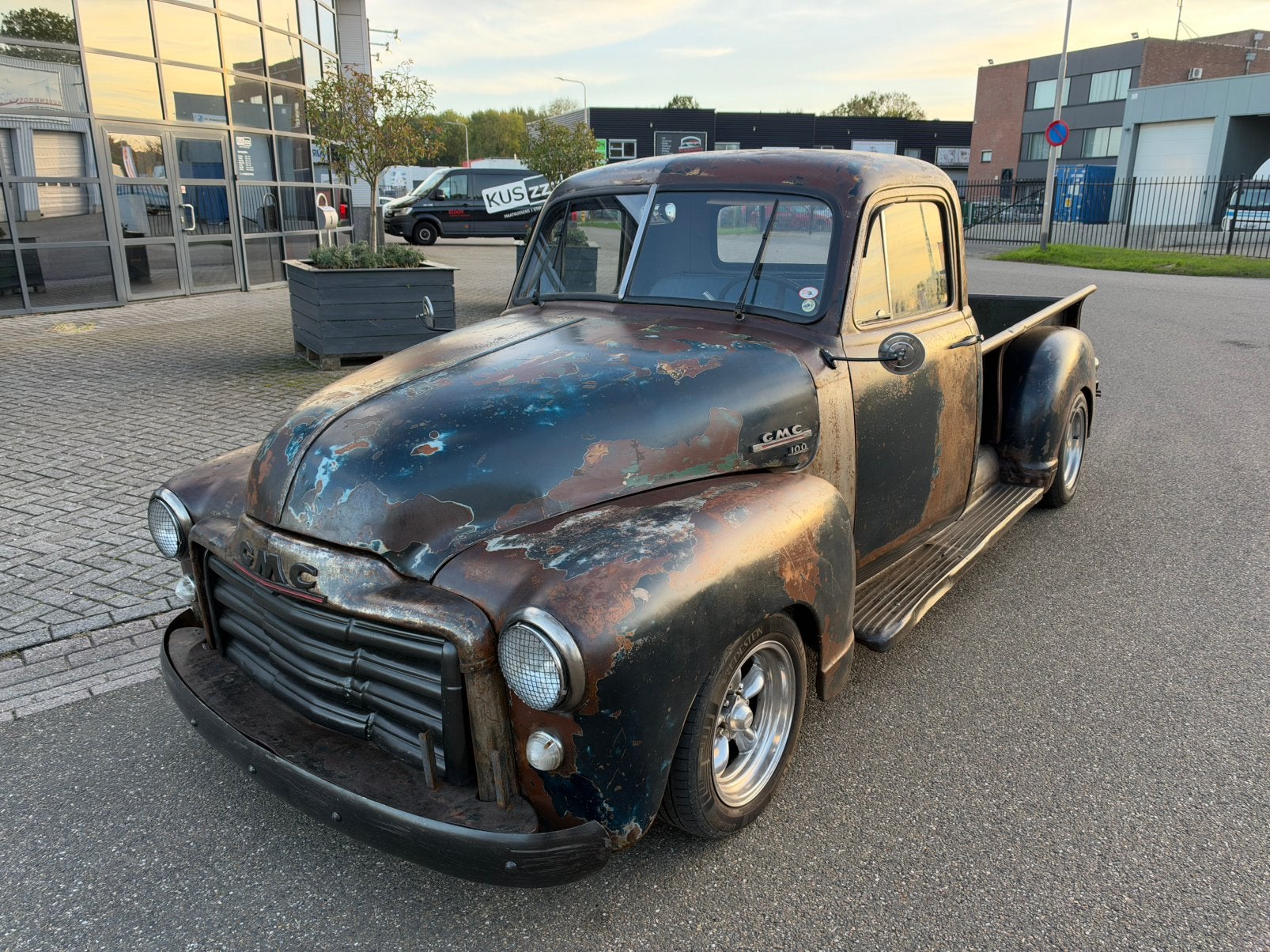 GMC 100 Longbed Stepside 1953 V8 automaat, Automaat, Achterwielaandrijving, Overige carrosserieën, Blauw