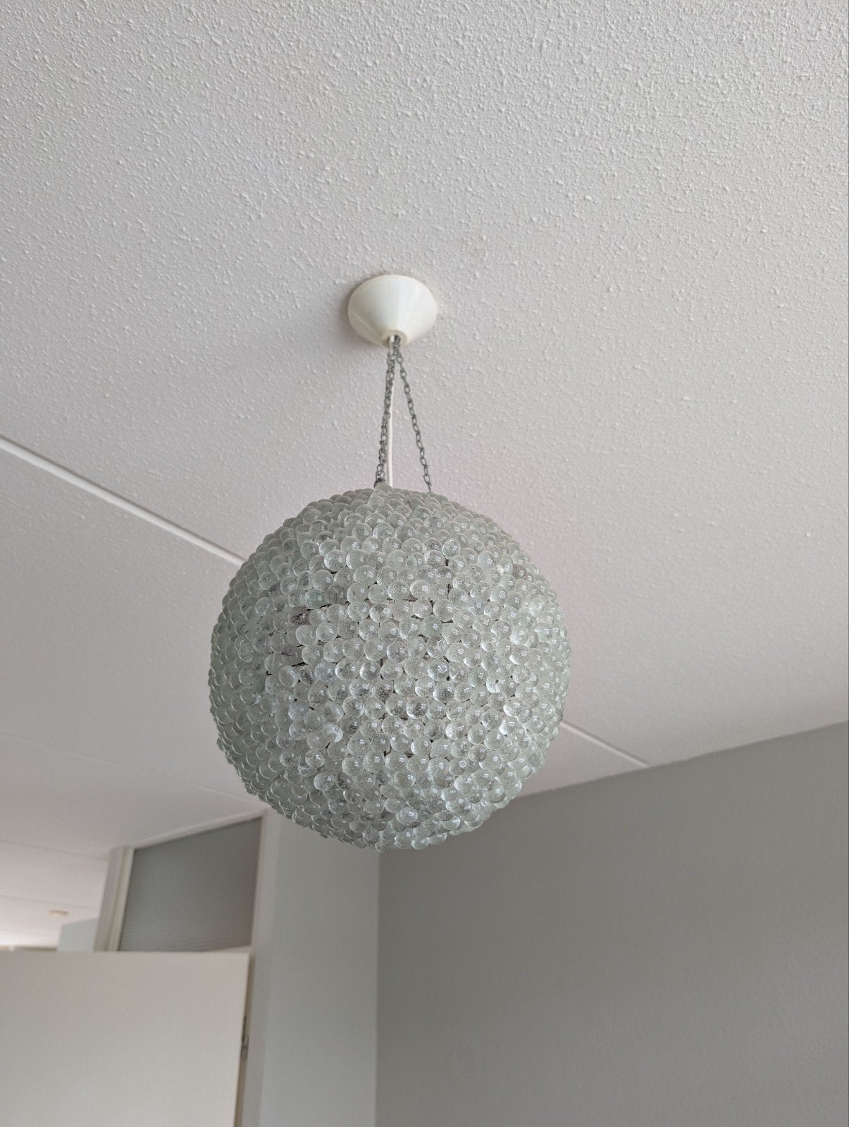 Unieke glazen bol lamp - sfeervolle verlichting, Ophalen, Gebruikt, Glas