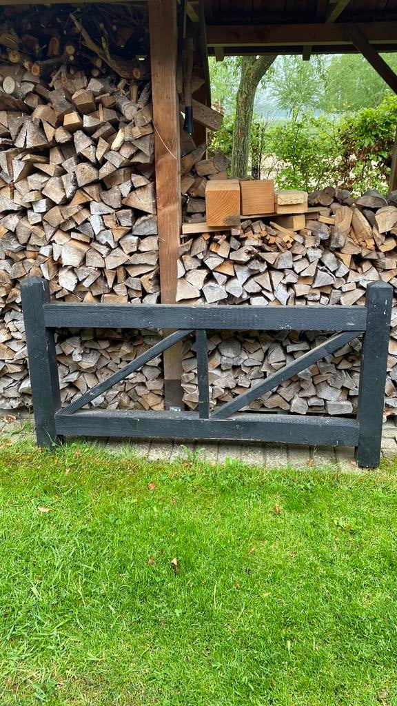 Robuust houten hek of poort., Tuin en Terras, Tuinhekken en Hekwerk, Ophalen, Gebruikt, Hout, Tuinhek