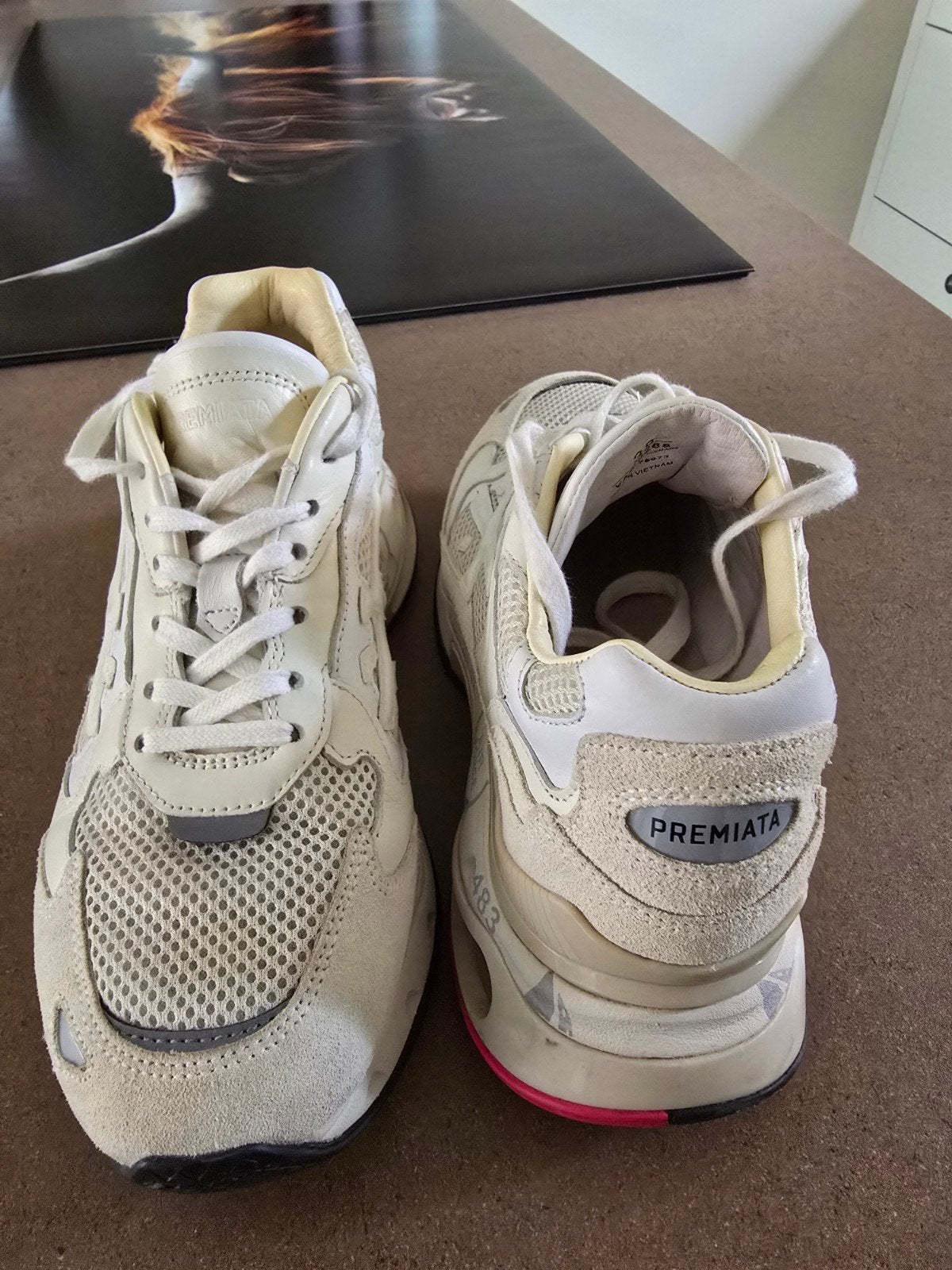 Premiata sneakers maat 38 - Zo goed als nieuw, Ophalen, Wit, Premiata, Sneakers of Gympen
