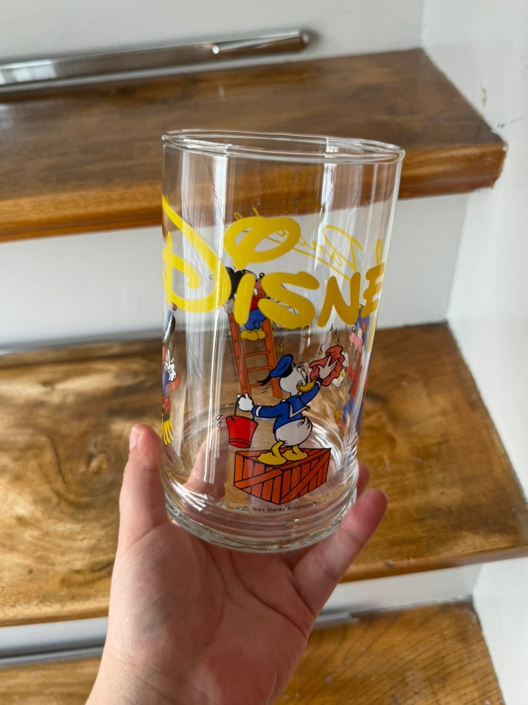 Disney vintage panache glas/vaas, Ophalen of Verzenden, Mickey Mouse, Zo goed als nieuw, Servies