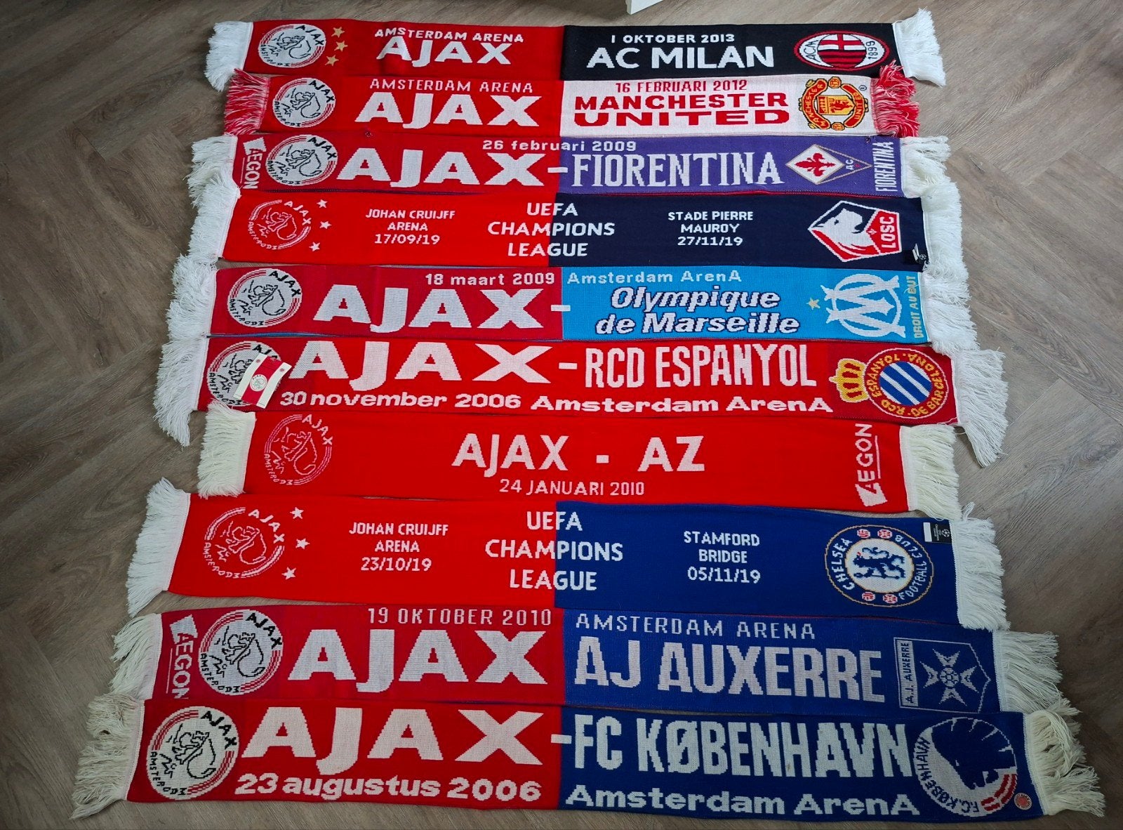 Ajax Wedstrijd sjalen, Ophalen of Verzenden, Ajax, Vaantje of Sjaal