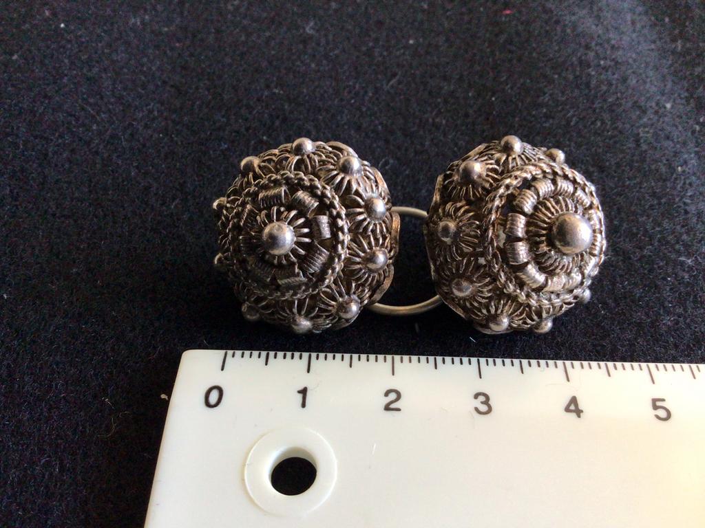 Keelknopen zilver, Ophalen of Verzenden, Zilver