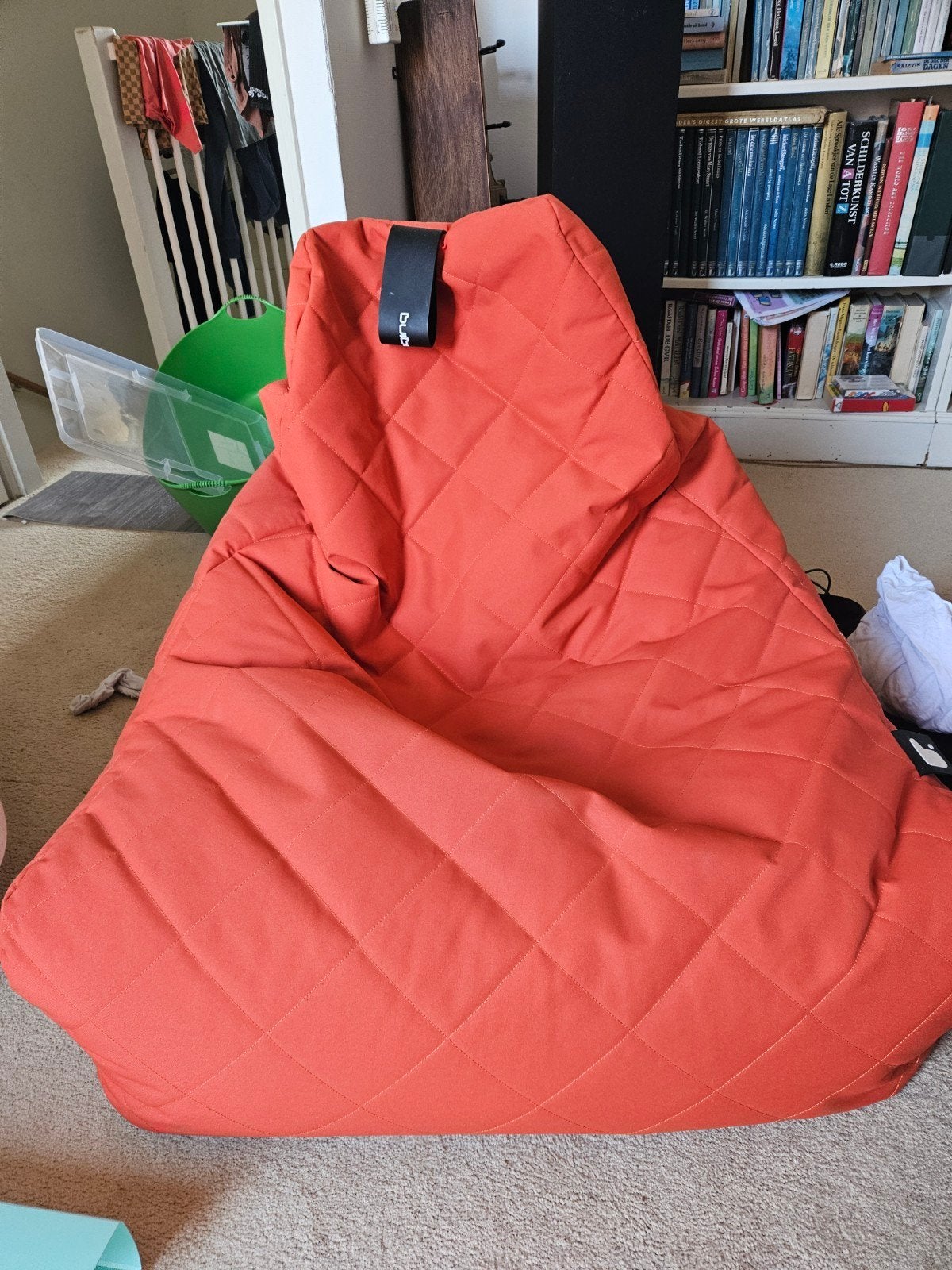 Heerlijke zitzak voor binnen en buiten, Huis en Inrichting, Zitzakken, Ophalen, Gebruikt, Oranje