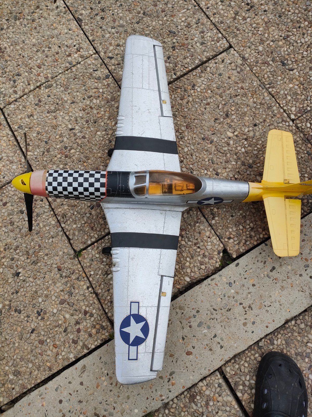 RC Vliegtuig P-51 Mustang EPP, Ophalen, Gebruikt, Elektro