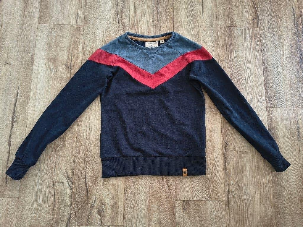 Prachtige blauw rode Fli Papigu trui, dames sweater, maat S., Kleding | Dames, Blauw, Onb, Ophalen of Verzenden, Onb