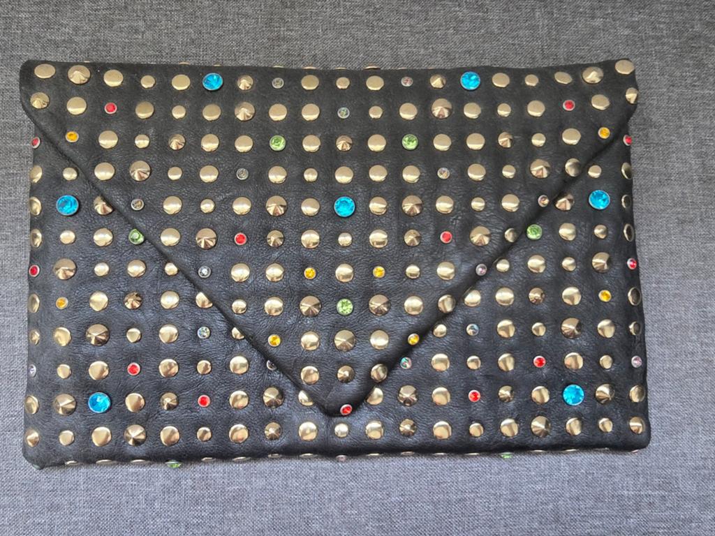 River Island Enveloptas met studs en gekleurde steentjes, Ophalen
