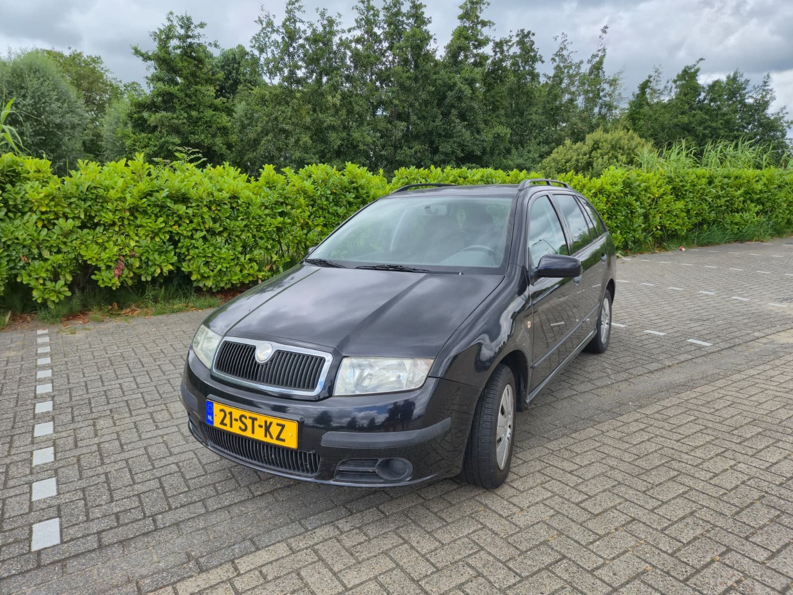 Skoda Fabia 1.4 Combi 55KW 2006 Zwart, Auto's, Voorwielaandrijving, 74 pk, 4 cilinders, 1070 kg