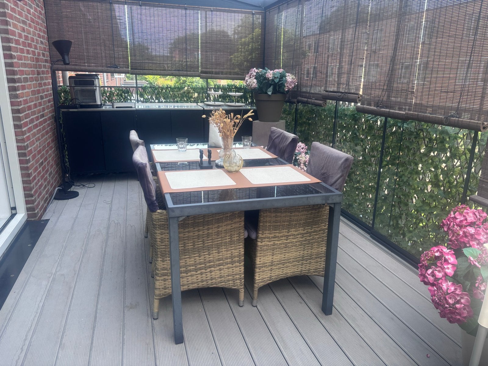 Wicker tuinstoelen (4 stuks), Ophalen, Gebruikt, Wicker