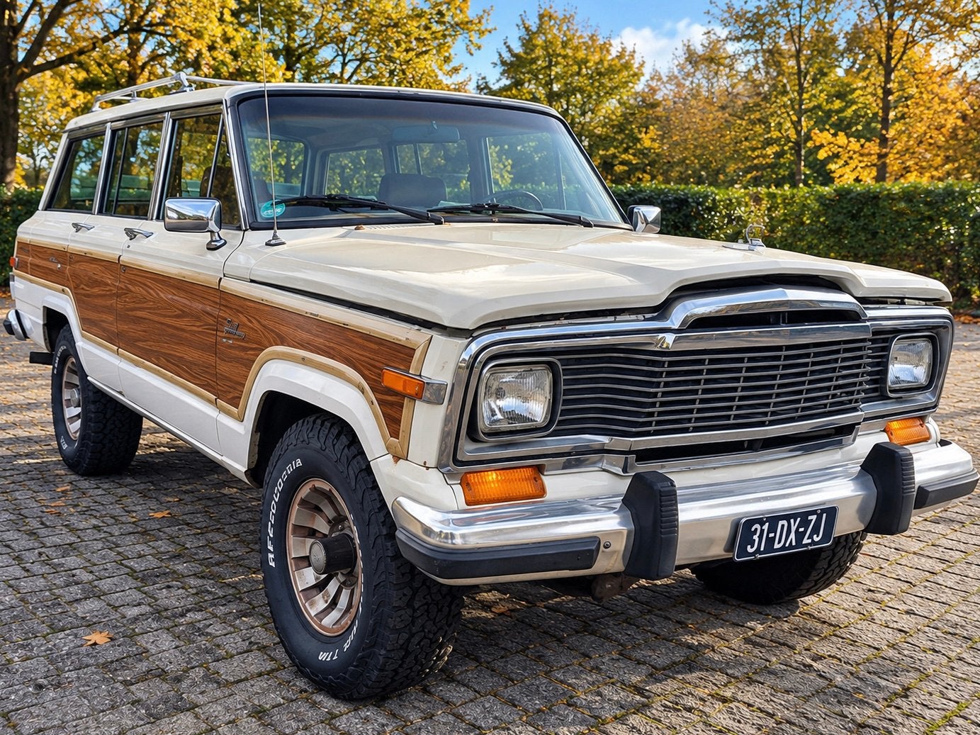‼️JEEP GRAND WAGONEER 5.9 V8 LIMITED BJ1974 BELASTINGVRIJ‼️, Auto's, Beige, Wit, Leder, Bedrijf