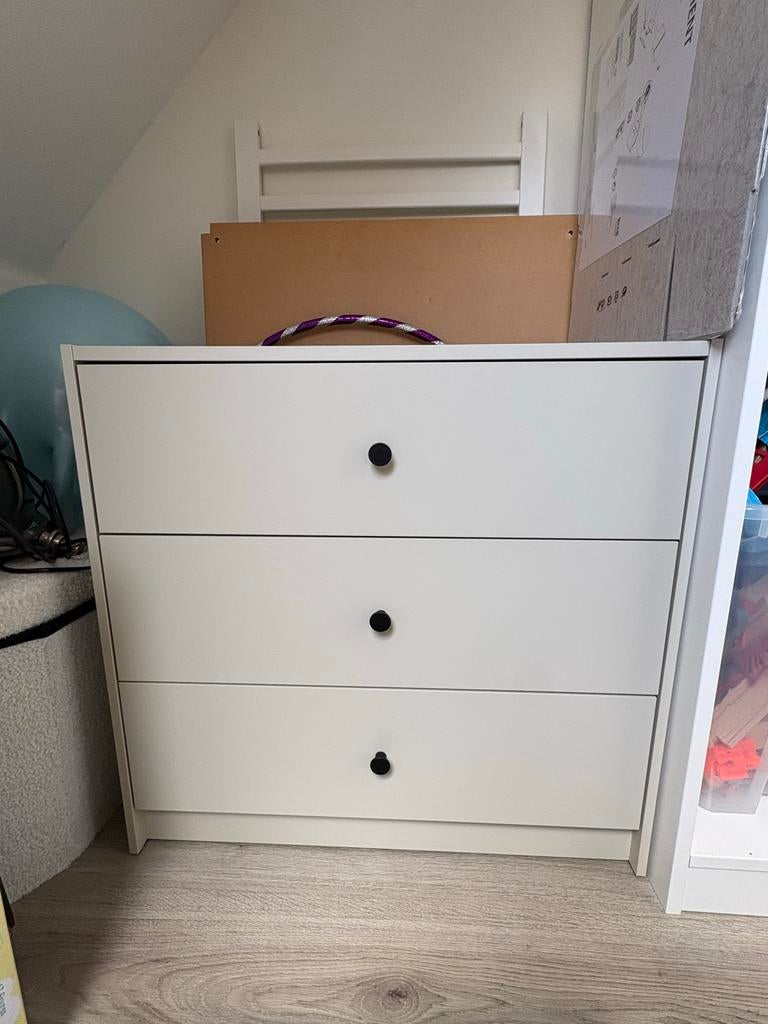 IKEA GURSKEN ladekast met 3 lades - Wit, Ophalen, 50 tot 100 cm, Zo goed als nieuw, 3 of 4 laden