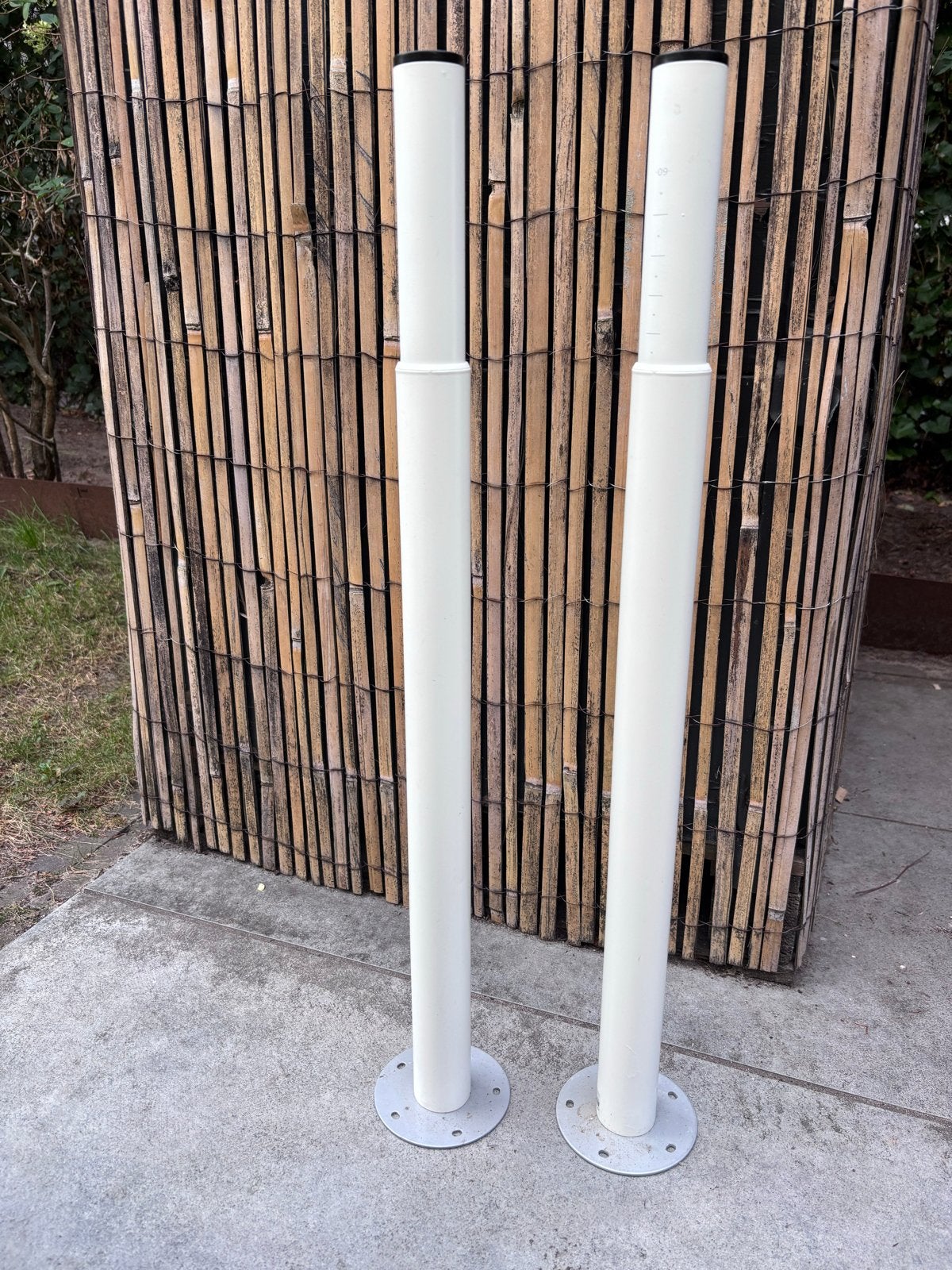 IKEA OLOV Verstelbare Tafelpoot - Wit (2 stuks), Ophalen, Tafelpoot, Minder dan 50 cm, Gebruikt