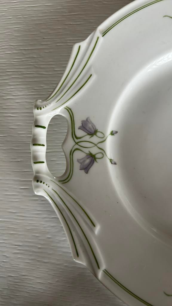 Prachtige puntgave antieke art deco schaal  28 cm, Antiek en Kunst, Ophalen of Verzenden