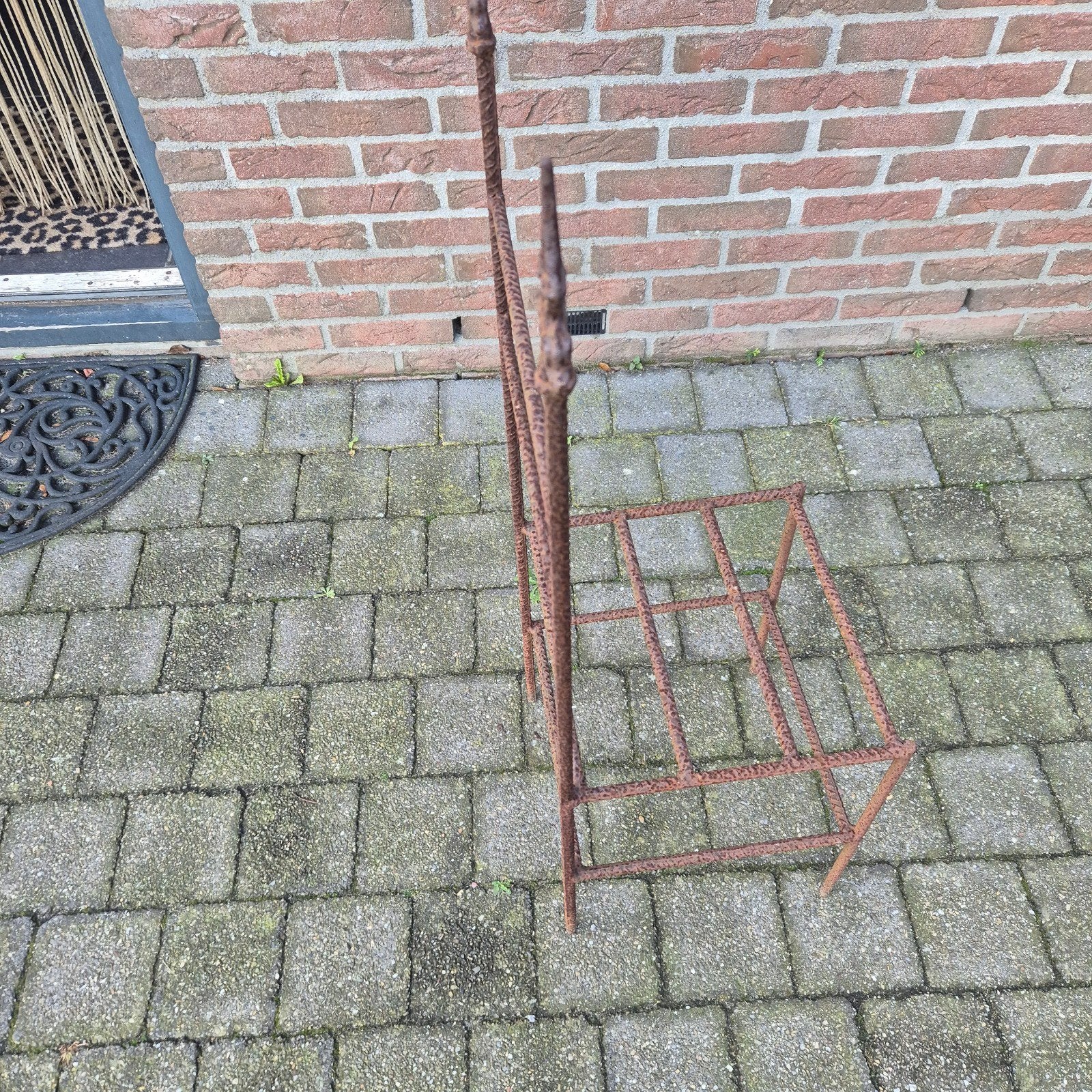 Roestig metalen plantenrek / klimrek, Ophalen of Verzenden