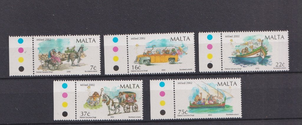 Malta 2002; Kerst, Michel 1248-1252.** PF., Ophalen of Verzenden, Malta, Postfris