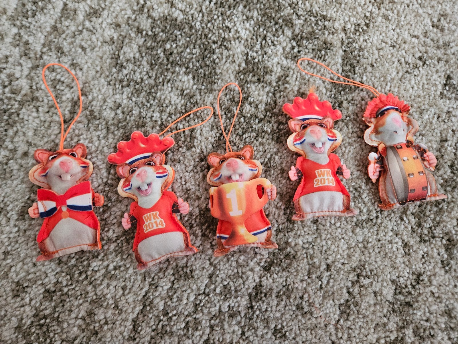 Hamster voetbalpoppetjes  - Set van 5, Ophalen of Verzenden, Zo goed als nieuw