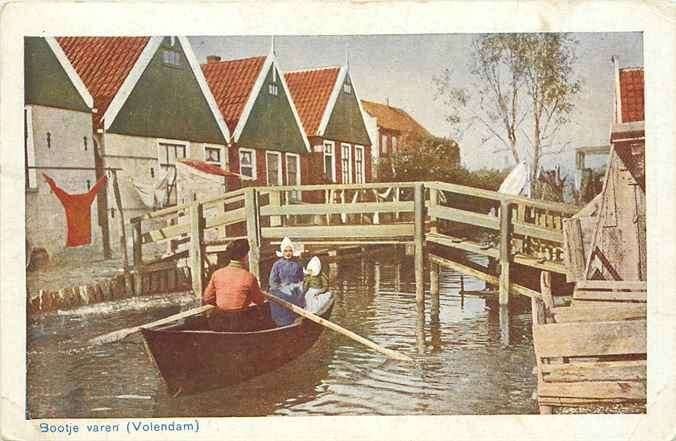 301-111-005 Volendam Bootje Varen, Verzenden, Voor 1920, Noord-Holland