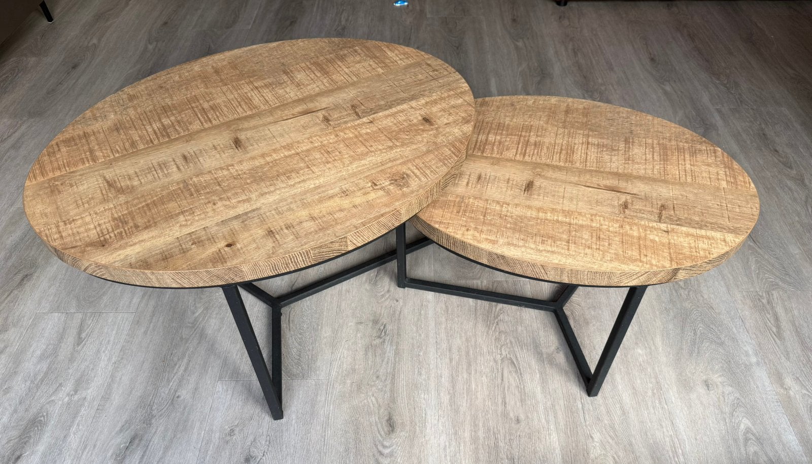 Salontafeltjes, 100 tot 150 cm, Zo goed als nieuw, Ovaal, 50 tot 100 cm