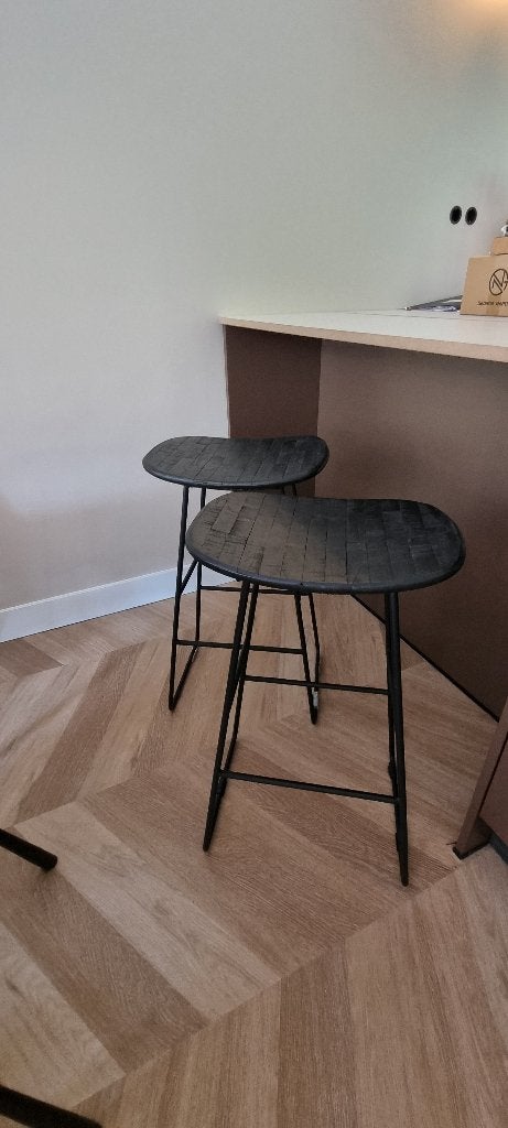Barkrukken 2 stuks, Ophalen, Met voetsteun, 60 tot 90 cm, Nieuw