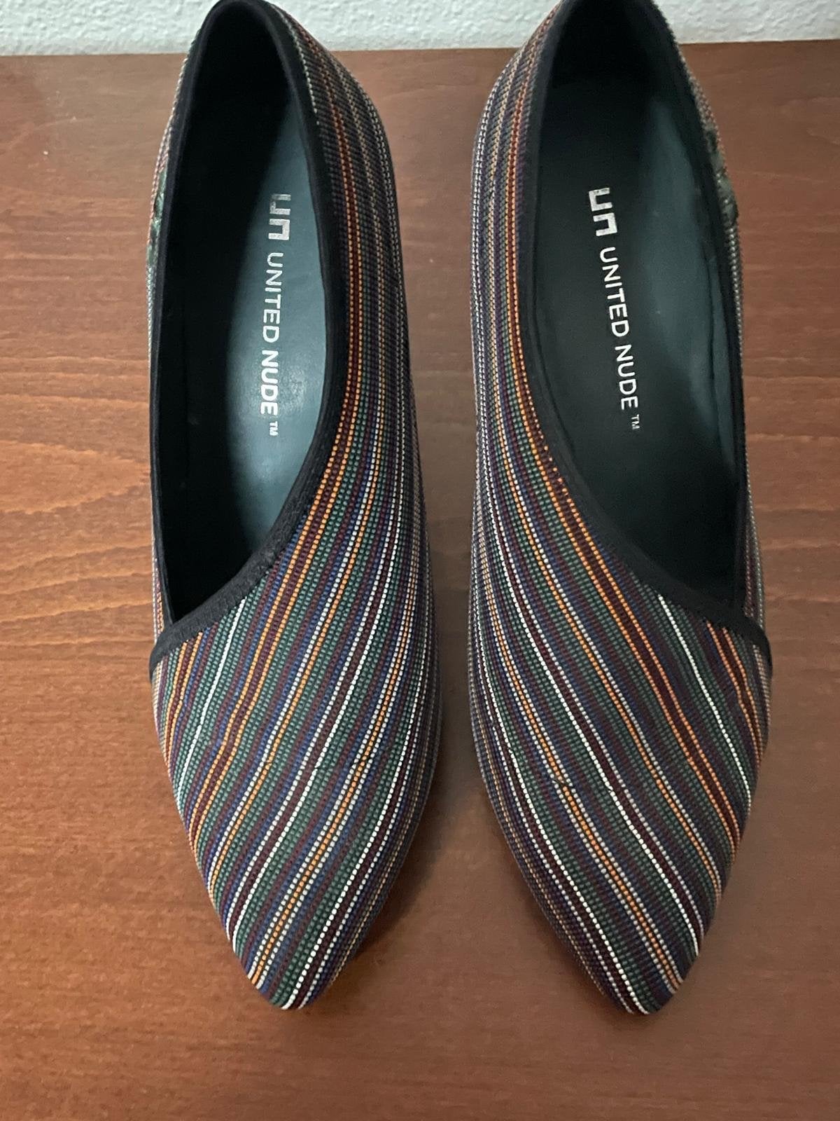 United Nude gestreepte pumps - Zo goed als nieuw, Ophalen, Zo goed als nieuw, Overige kleuren, Pumps