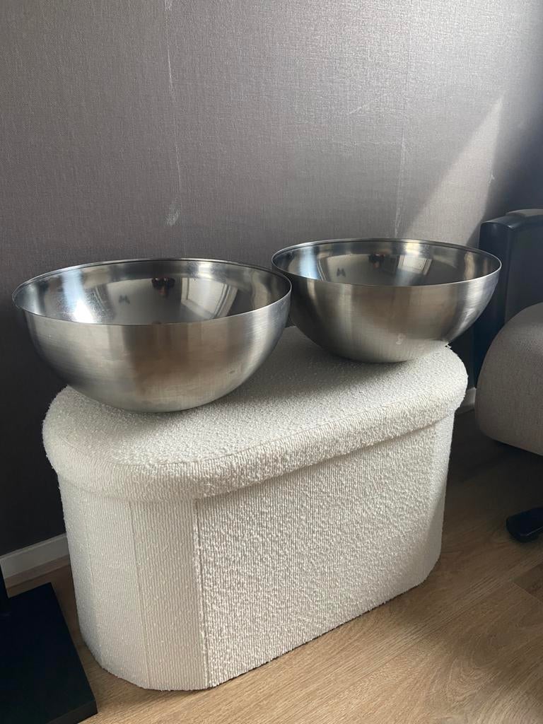 RVS schalen, Ophalen, Zo goed als nieuw, Rond, Overige materialen