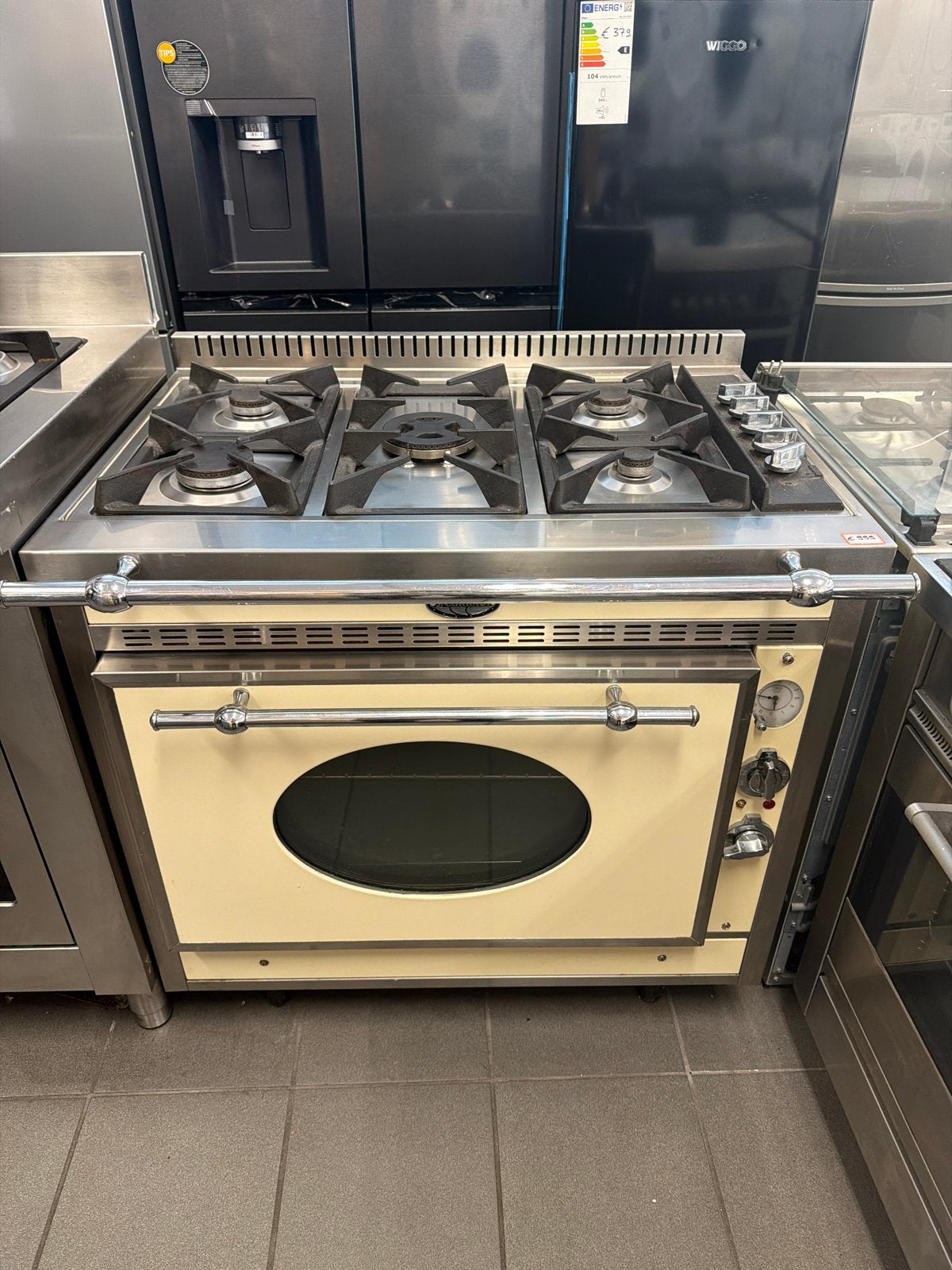 J. Corradi 5-pits gasfornuis met oven, Witgoed en Apparatuur, Fornuizen, Gebruikt, 60 cm of meer, Ophalen of Verzenden, Gas