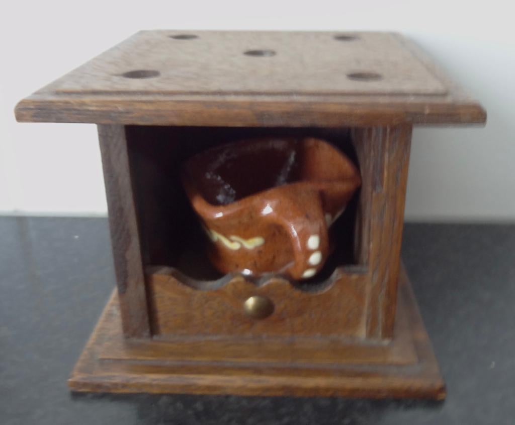 Antiek houten stoof met aardewerk, Ophalen of Verzenden