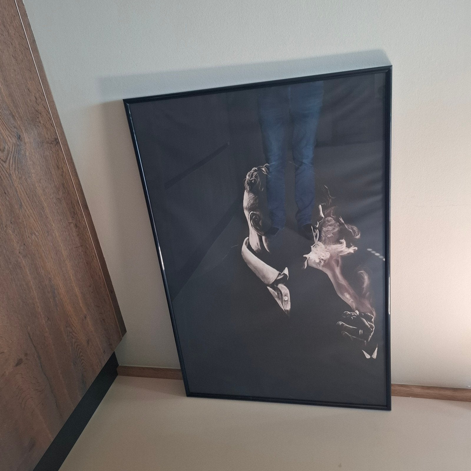 Stijlvolle zwart-wit print van thomas shelby, Ophalen of Verzenden, Klassiek, Ingelijst, Portret of Personen