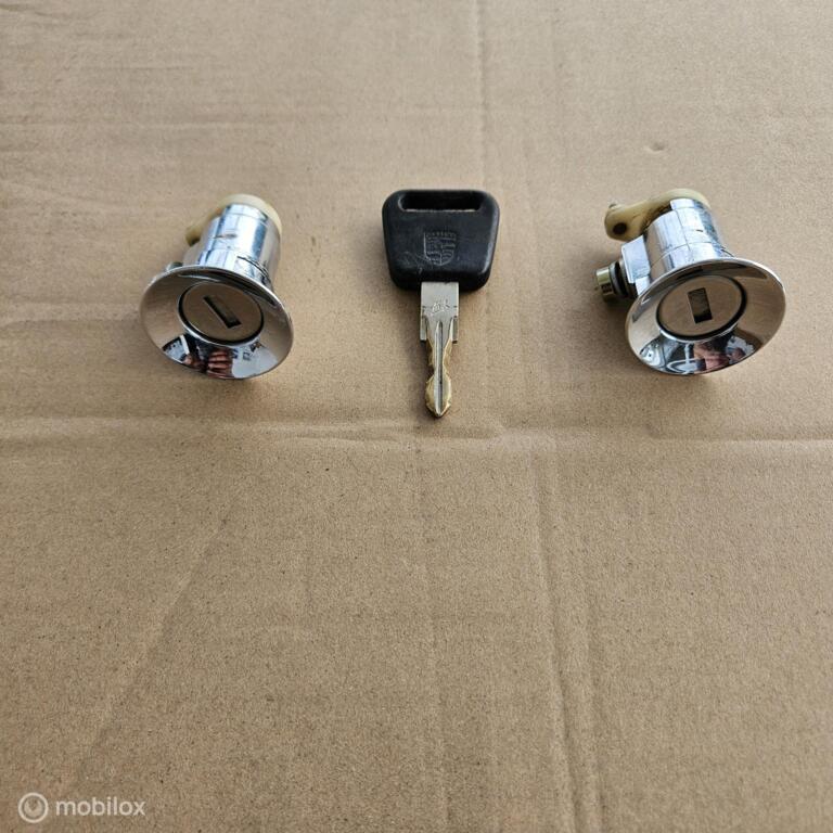 Deurslot set Porsche 928 chroom (78-82 ), Gebruikt, Porsche, Ophalen of Verzenden, Porsche