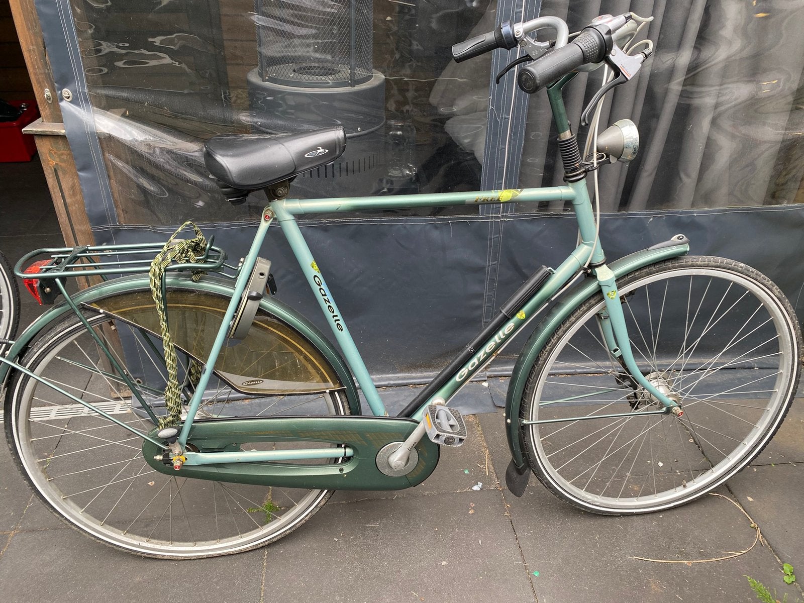 Gazelle fiets lichtgroen, Ophalen, Gebruikt, Versnellingen, 57 tot 61 cm