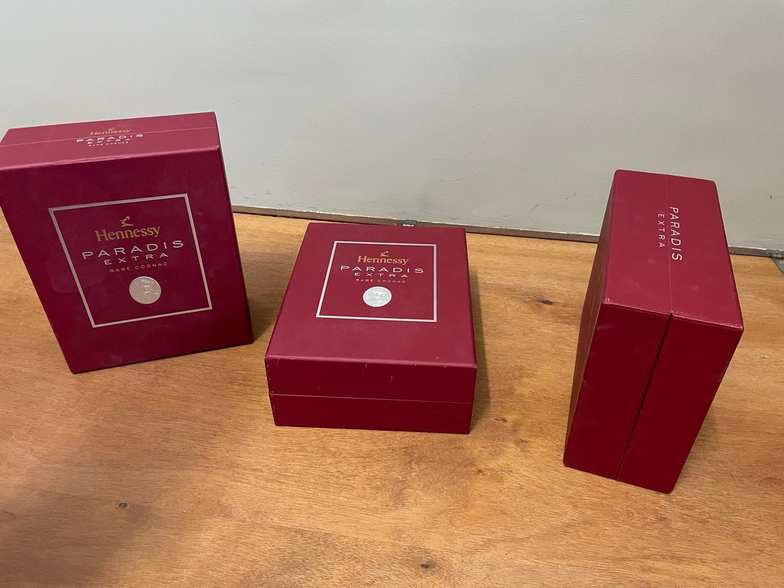 3x lege doos Hennessy Paradis Extra Rare Cognac, Verzamelen, Ophalen of Verzenden